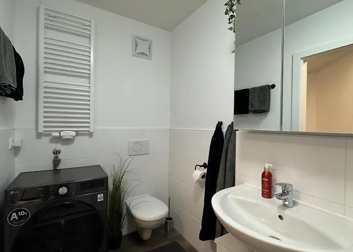 アパート Wohnen Am Fluss Im Donaublick - Garten, Cafe & Wlan, Self-checkin, Parkplatz, Fuer 4 Gaeste リンツ