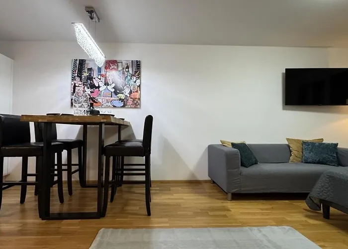 公寓 Wohnen Am Fluss Im Donaublick - Garten, Cafe & Wlan, Self-checkin, Parkplatz, Fuer 4 Gaeste 林茨